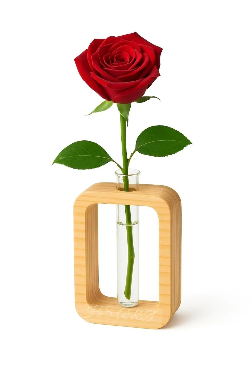 Small Wooden Table Flower Vase Propagation Decor Plant