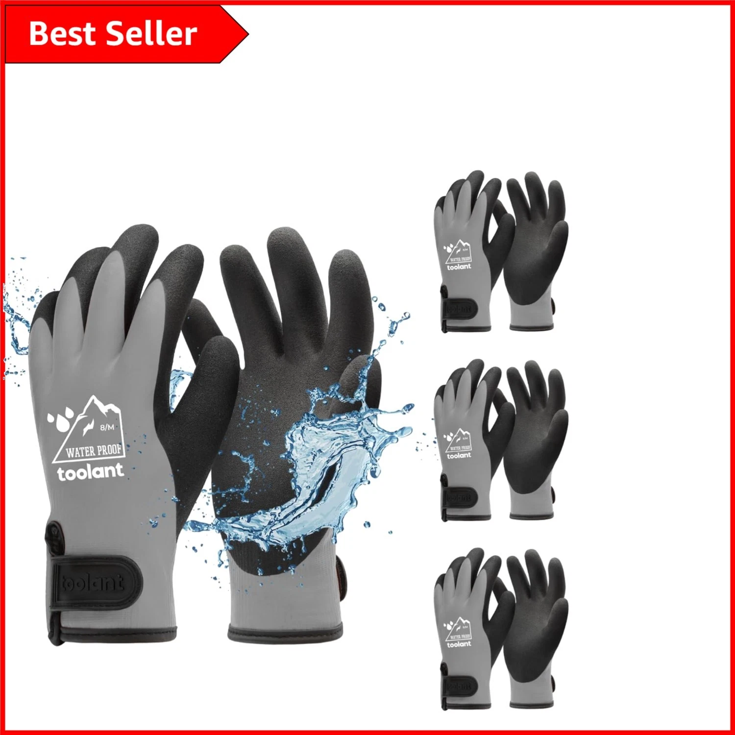 Winter Work Gloves - 3 Pack of Waterproof Touchscreen Gloves for Cold Weather