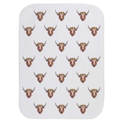 Baby Spuck-/Waschlappen 'Longhorn Stierkopf mit Blumen' (BC00039226)