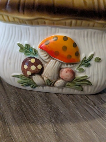 Vintage 1970's Merry Mushroom Napkin Holder Sears Roebuck Japan Home Table Decor - Picture 5 of 17