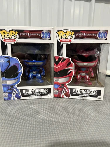 Funko Pop! Vinyl: Power Rangers - Blue Ranger #399 & Red Ranger #400