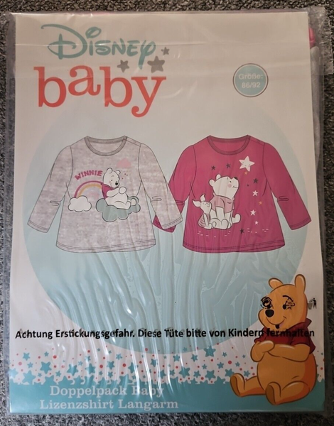 Baby Langarmshirt Doppelpack Winnie Pooh 86/92-image