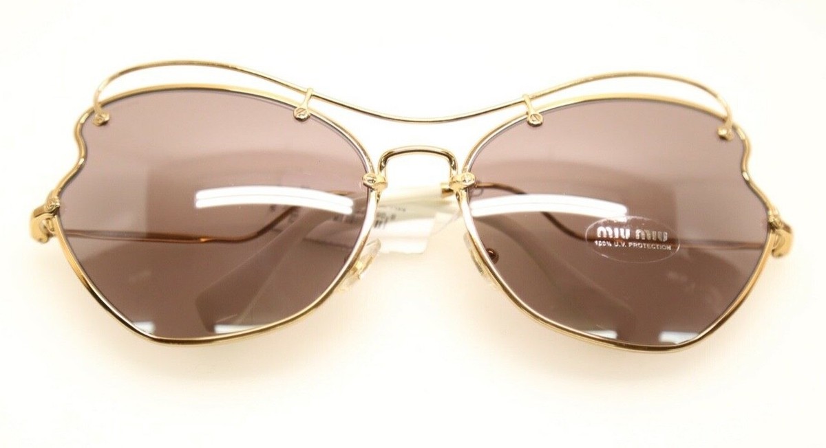Miu Miu SMU 56R 7OE-6X1 Antique Gold/Purple, Brown Butterfly
