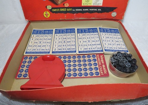 Rare VTG Board Game 1954 Transogram Bingo-matic Classic Family Night Bingo 3173 - Picture 13 of 15