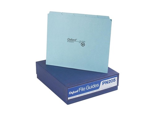 Tops Pendaflex PN205 Top Tab File Guides Blank 1/5 Tab 25 Point Pressboard L - Picture 7 of 7