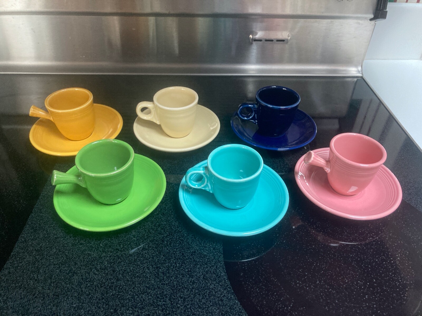 Homer Laughlin Fiesta Demitasse Cups and Saucers Sold Separately