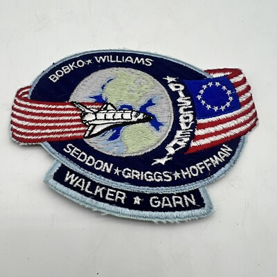 STS-51D NASA Shuttle Mission Flight Astronaut Large 5.5'' x 4'' Crew Space Patch