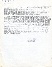 Lee Macphail d2012 signed autograph Baseball Office Executive HOF Letter BAS