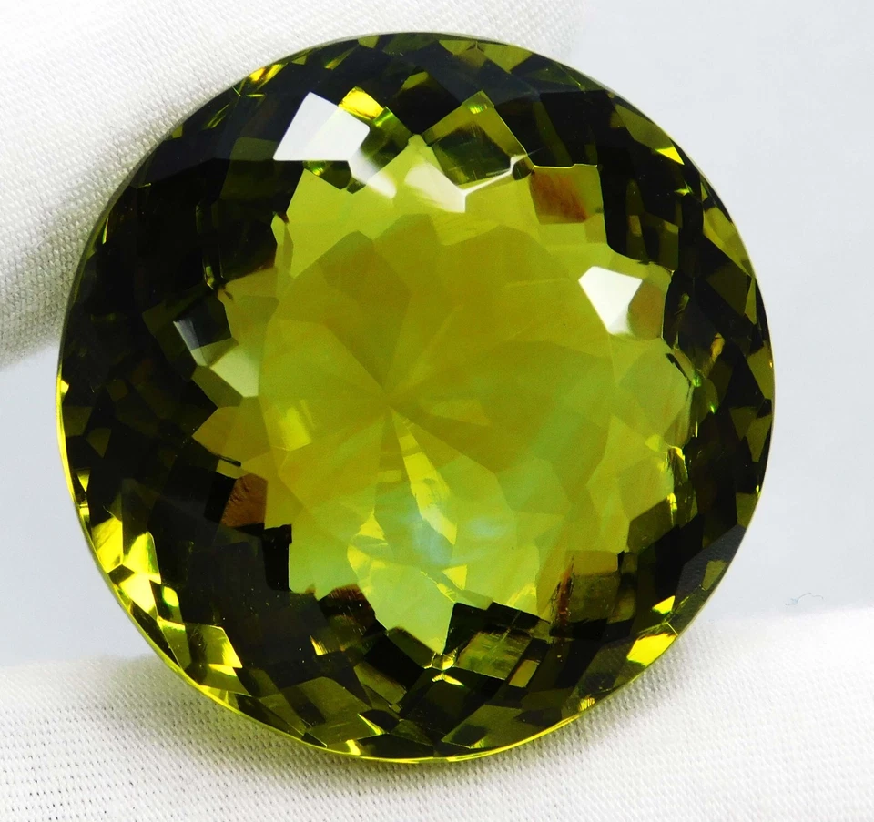 "142.80 Ct Natural Green Peridot Round Cut – Certified Loose Gemstone" - Image 4 of 4