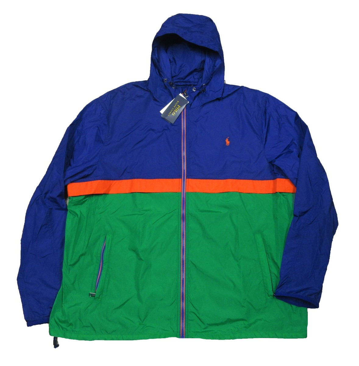 Polo Ralph Lauren Big & Tall Men's Royal/Green Colorblock Polo Ralph Lauren Big & Tall Men's Royal/Green Colorblock