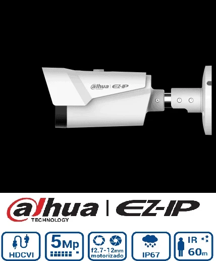 TELECAMERA DAHUA VARIFOCALE 5MPX IP67 IR LED 60M MOTORZOOM - Immagine 2 di 2