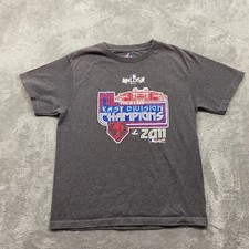 Philadelphia Phillies Shirt Youth Large Gray 2011 NLDS Champions Teamwear MLB