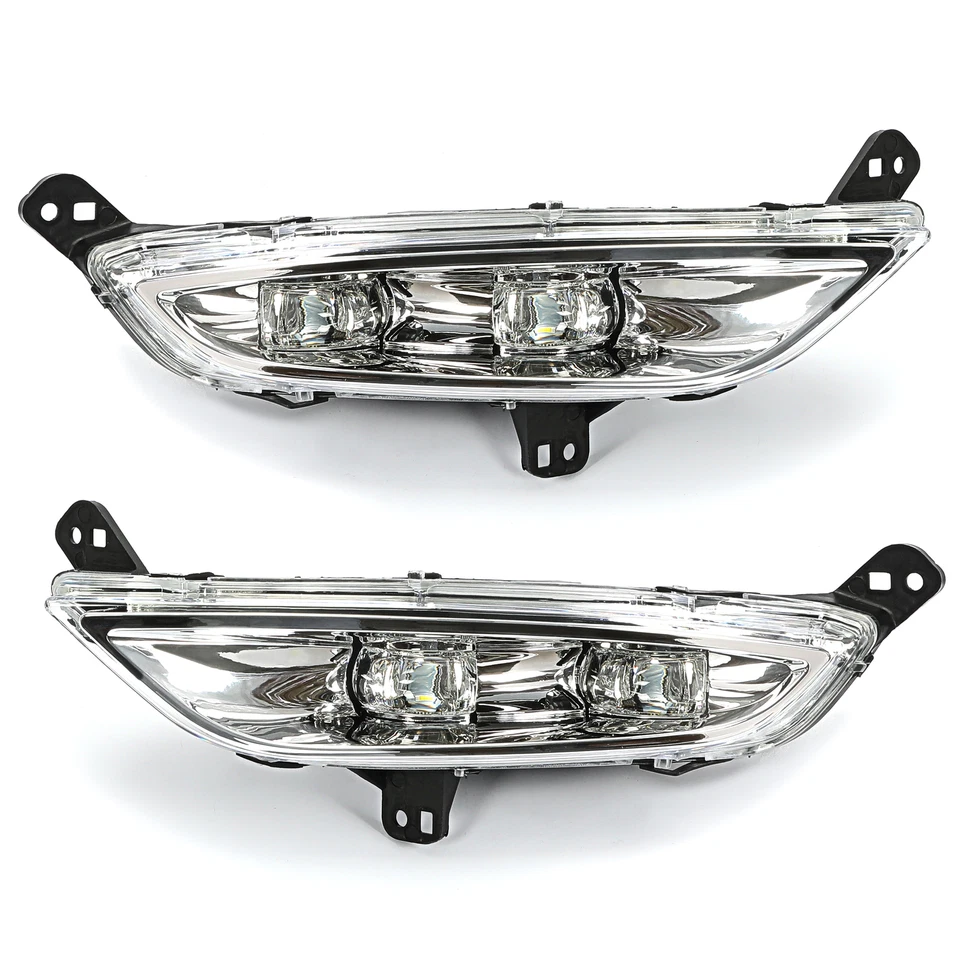Par de luces antiniebla LED cromadas izquierda y derecha para Chrysler 200 2015 2016 15 16 Foto 2 de 4