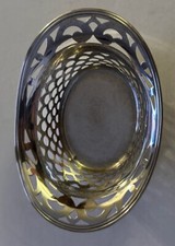 Vintage Webster Sterling Silver Nut Dish Open Work Pierced Small Bowl NO MONO