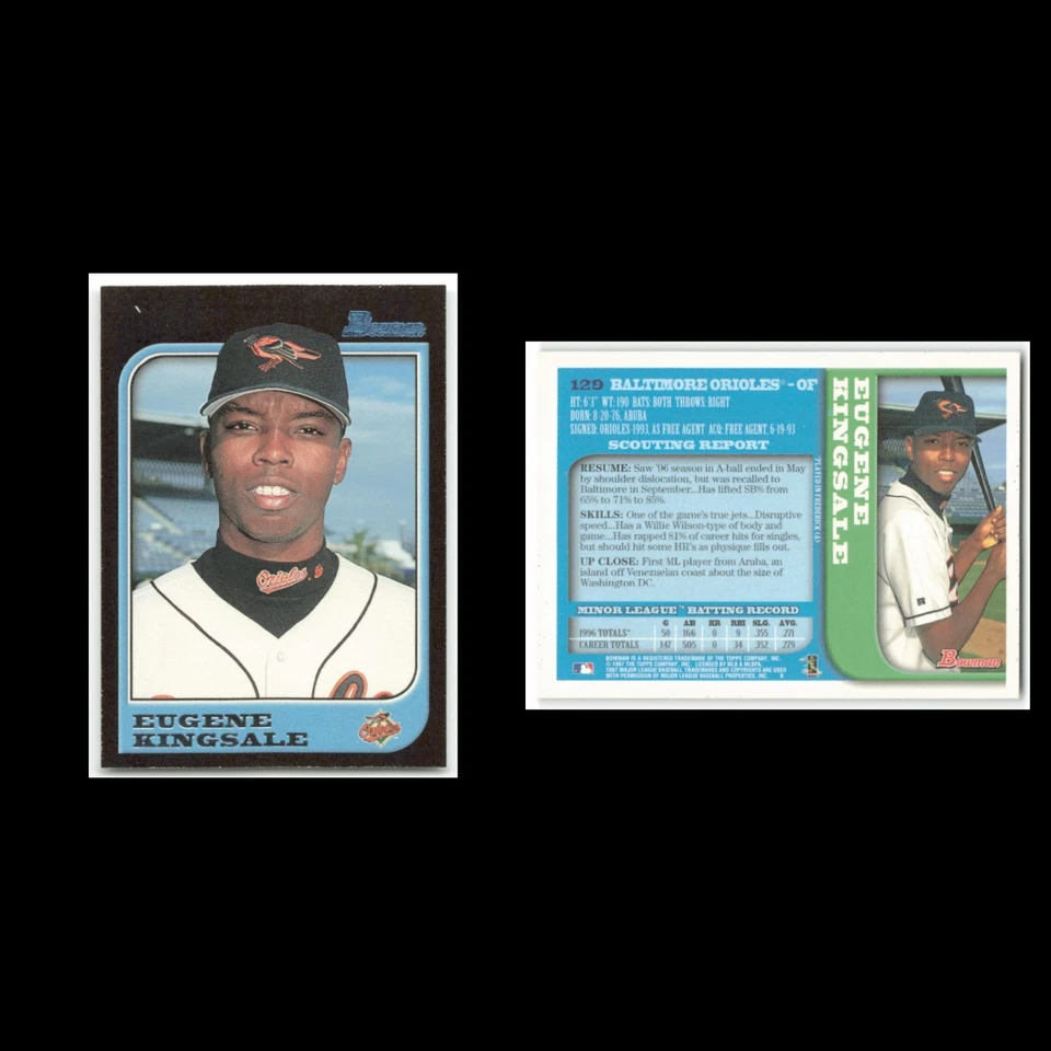 Eugene Kingsale #129 1997 Bowman Baltimore Orioles Baseball Card MLB NM - Image 3 of 3