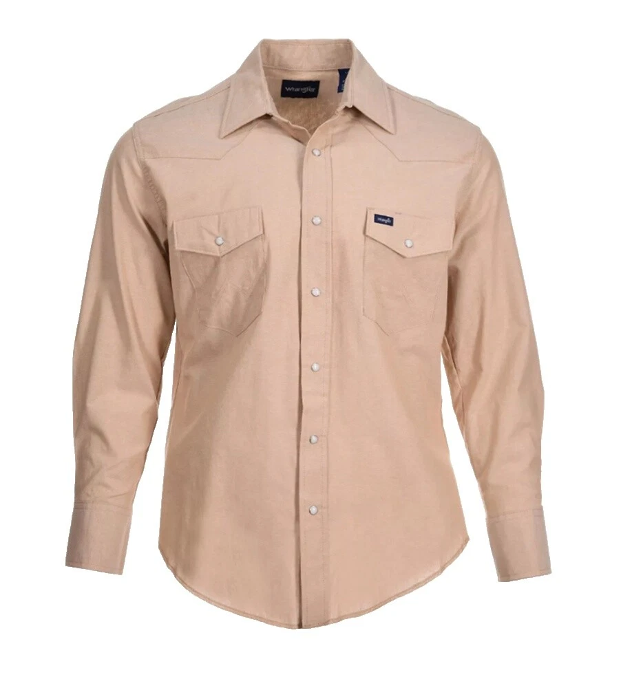 Wrangler Long Sleeve Western Casual Button-Down Shirts for Men