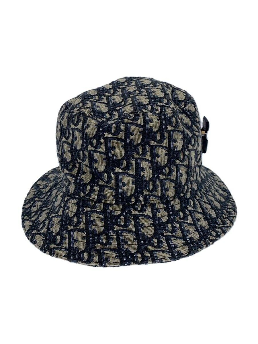 Chapeau Christian Dior seau oblique avec rouleau M soie marine 293C906G5763 Occasion