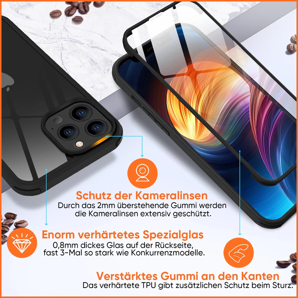 ALLE iPhone 15 360 Grad Hülle IPhone 14 360 Grad Hülle 13 360 Grad iPhone 16 - Bild 3 von 4