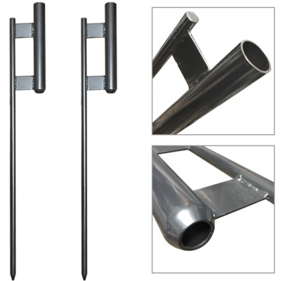 2 Pack - GROUND SPIKES for Windless Swooper Feather Flag Pole Mount  
