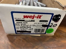 WEJ-IT 304 S/S ATS1241 ANKR-TITE WEDGE ANCHOR 1/2" X 4 1/4" 20 PIECES IN BOX
