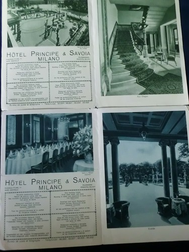 2 x HOTEL PRINCIPE e SAVOIA 1927 MILÁN ITALIA FOLLETO TURÍSTICO VINTAGE - Imagen 5 de 12