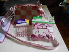 PINK VALENTINE,POCKETBOOK,SHINY,FOAM HEARTS, ADHESIVE GEMSTONES 4085