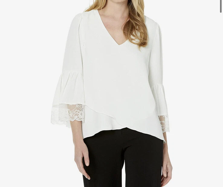 Vince camuto tiered ruffle sleeve blouse hotsell