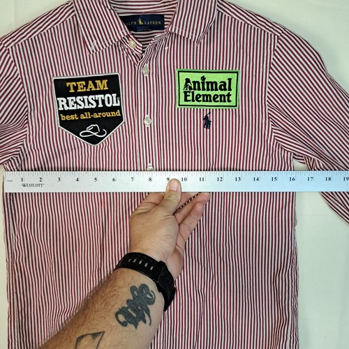 Ralph Lauren BUTTON UP Shirt Team Resistol Hats Youth Medium 10-12 - Picture 6 of 6