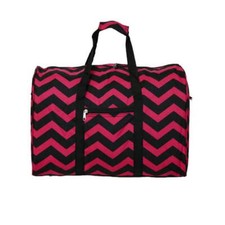 World Traveler 22" Duffle Bag, Fuchsia Black Chevron, One SizeOne Size