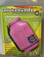 NEW Smoke Buddy Junior Personal Air Filter Scent Odor Purifier Cleaner Pink