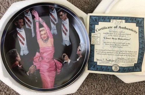 Auswahl aus EINEM, MARILYN MONROE Sammelteller Echtheitszertifikat, 1990er BRADFORD EXCHANGE 8" - Bild 3 von 6