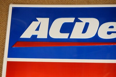 Vintage AC Delco Quality Installer Single Sided Metal Sign Dealer