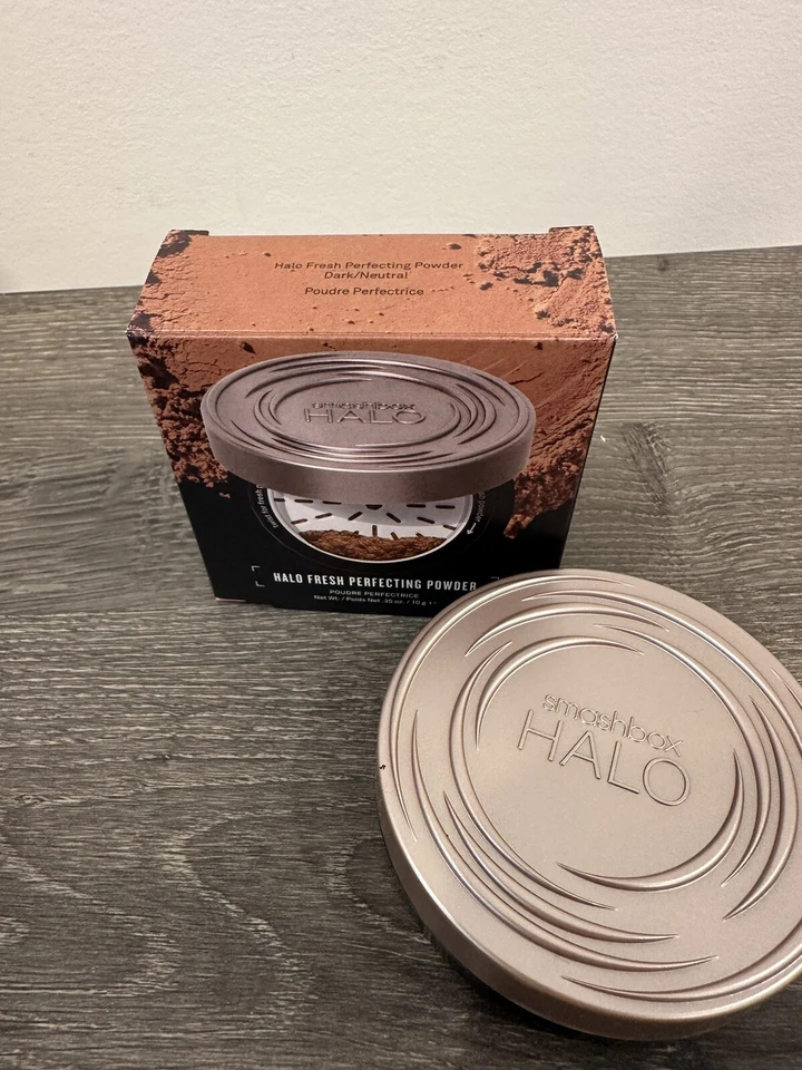 New Smashbox Halo Hydrating Perfecting Powder Dark/Neutral 0.35 Oz /10 g *READ* - Image 2 of 4