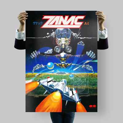 Zanac AI Promo Poster 1986, Compile, B2 Size, Japan, MSX