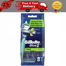 Gillette Blue II Plus Slalom Men's Disposable Razors 8's