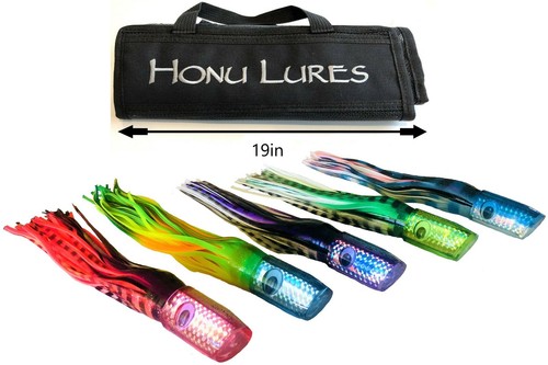 Saltwater Trolling Big Game 15" Marlin Teaser 5pc Set Honu Marlin Lures