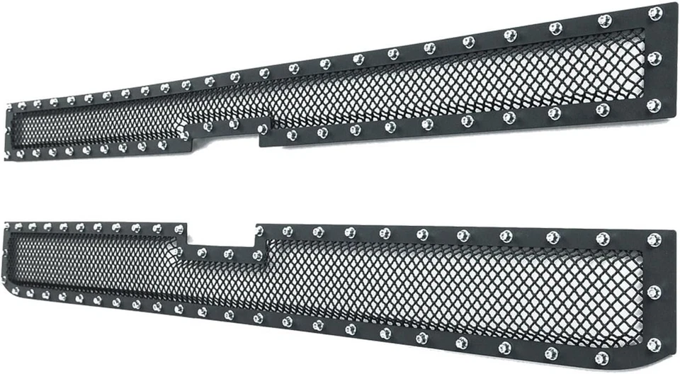 Rejilla de corte de malla de alambre de acero inoxidable negro, 2 piezas Chev Silverado 25/3500 Foto 2 de 3