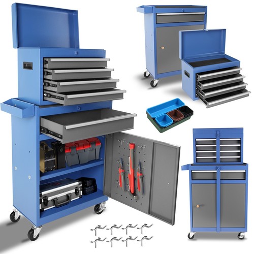 Rolling Tool Chest with Drawers Tool Organization Box Storage Cabinet for Garage - Picture 38 of 48