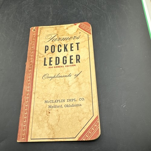 1947-48 ๐ John Deere Farmers Pocket Ledger81st Edition Oklahoma
