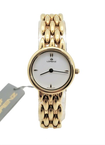 LORENZ orologio classico in oro giallo 18 kt 750 quadrante bianco Swiss  made | eBay