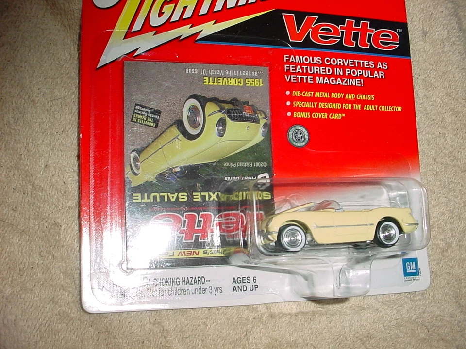 Johnny Lightning 1955 Corvette paquete de tarjeta de error raro envío gratuito a Estados Unidos Foto 2 de 2