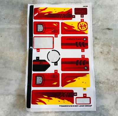 つっち♥ LEGO 71737 - Ninjago - X-1 Ninja Charger - STICKER SHEET