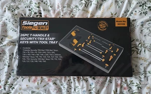 Sealey (Siegen) S01135 Tool Chest Tray T Handle & Standard TRX Star Key Set 26pc