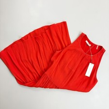 REBECCA TAYLOR Demi Femme Dress SZ 10 NWT $295 Backless Silk Blend A-Line Poppy