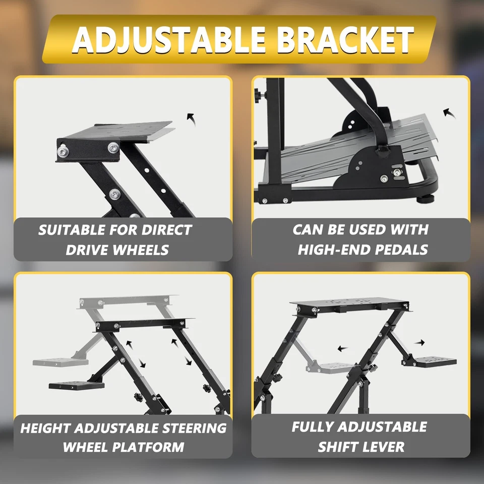 Marada Racing Wheel Stand Fit Logitech G29 G920 G923 GPRO Thrustmaster T80 T150 - Image 4 of 4