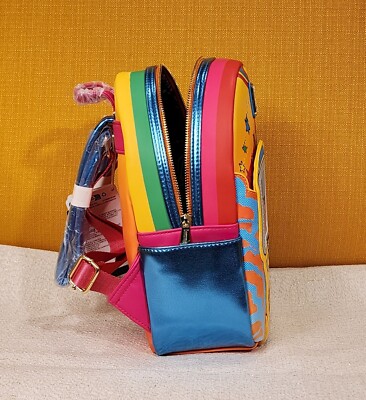 【Lounge Fly】The Beatles Tour Bus Lenticular Mini Backpack Loungefly The Beatles Magical Mystery Tour Bus Lenticular