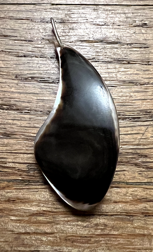Sterling Silver Blister Pearl Abstract Teardrop Pendant ๐ - Picture 3 of 4