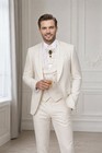 Ivory/Cream Mens Suit. Size 46 Regular. Pants 38×32 Kent & Park — photo 1