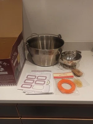 KILNER STAINLESS STEEL 8L/ 14PTS JAM /MASLIN/PRESERVES PAN WITH HANDLE - Image 1 of 4