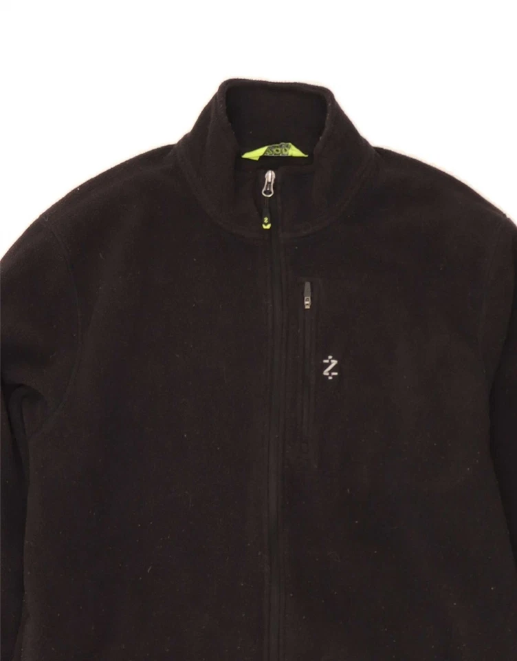 IZOD Mens Fleece Jacket UK 40 Large Black Polyester BG06 - Image 2 of 4